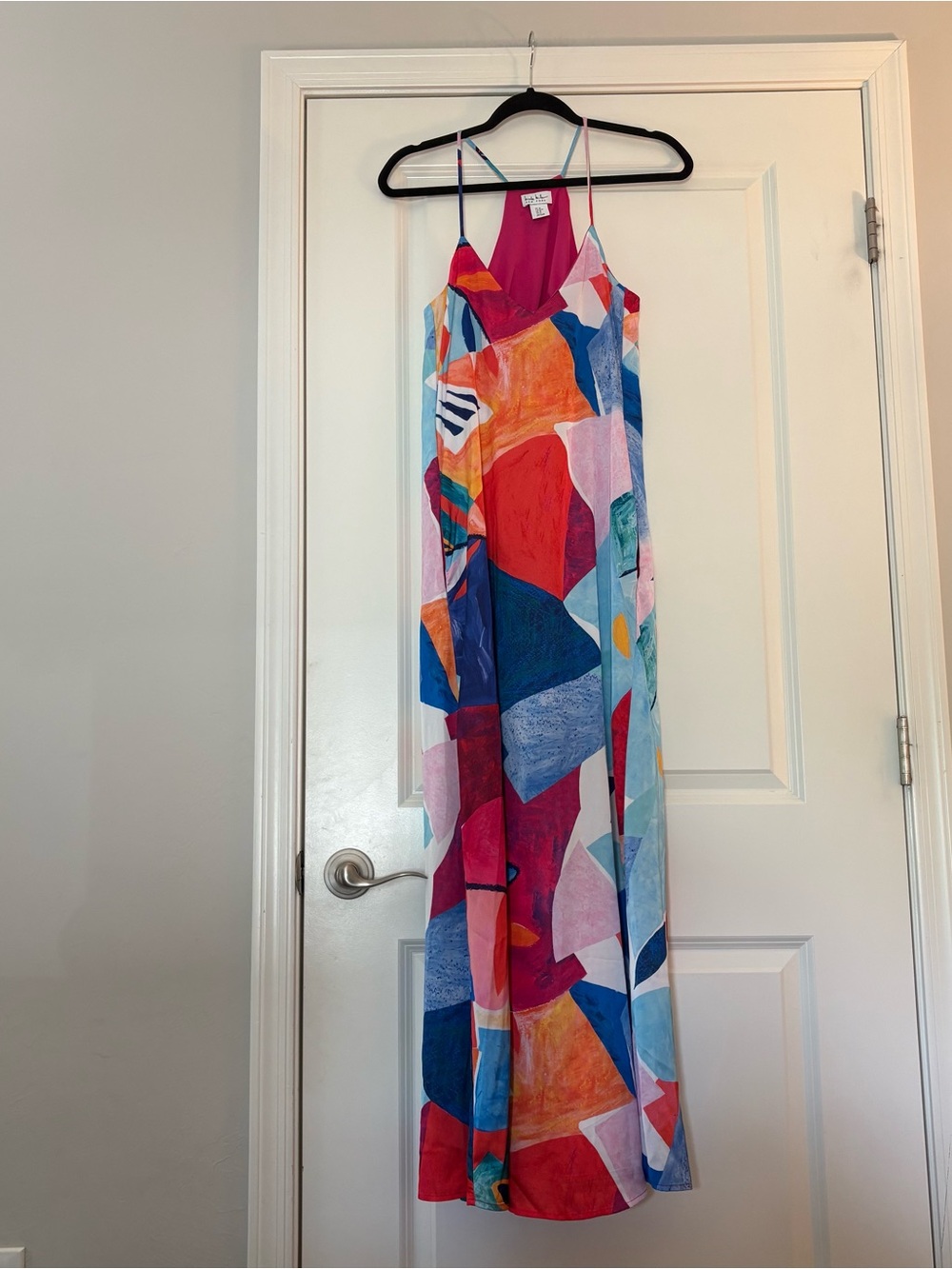 Nicole Miller Women’s Colorful Abstract Print Slip Maxi Dress - Picture 2 of 10